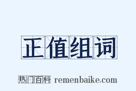 正值组词是什么意思的图片